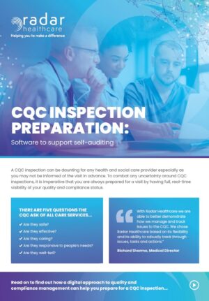 CQC inspection preparation: software to support self-auditing