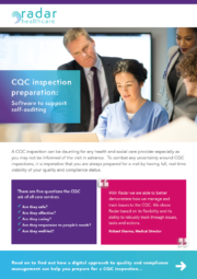 CQC inspection preparation: software to support self-auditing