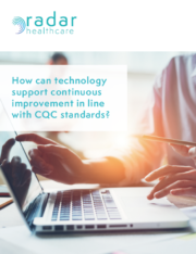 How can technology support continuous improvement in line with CQC standards?