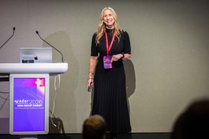 Image of Jo Banks speaking at Radar Healthcare's User Group Summit
